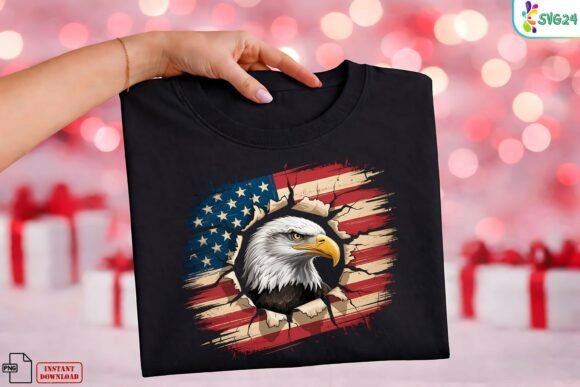 Download Patriotic Bald Eagle PNG, 4th of July - Premium Bundle