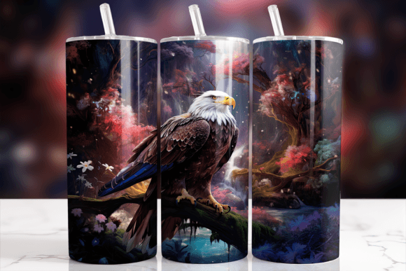 Download Enchanted Forest Regal Eagle Tumbler - Eagle tumbler Collection